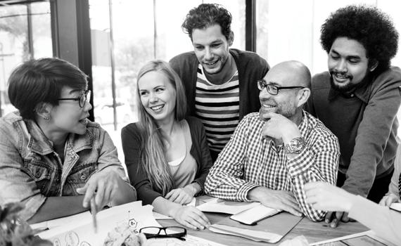 a team of professionals working on a project