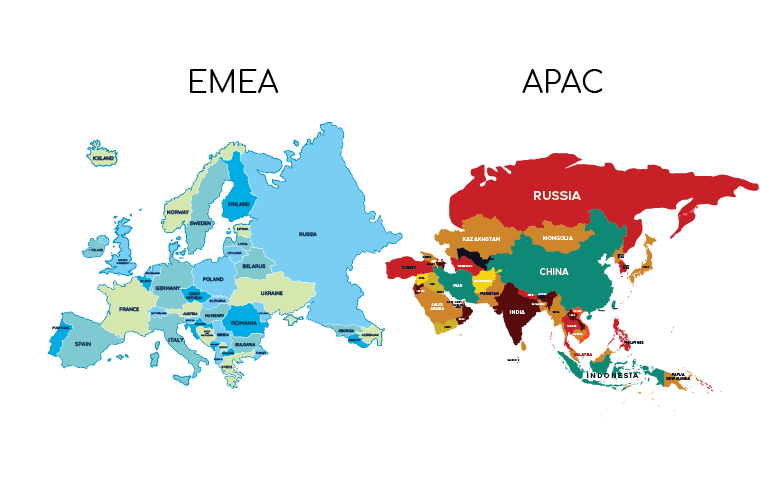  APAC & EMEA Map